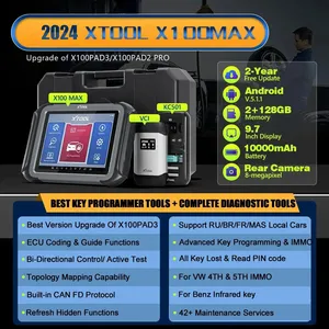 XTOOL X100 MAX Auto Key Programmer IMMO Elite Diagnostic Tools With KC501 ECU Coding Full Bidirectional Control