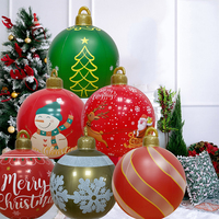 Joyeux Noël - Grande boule gonflable pour décorations de jardin, ornements de fête de Noël, sphère gonflable d'extérieur, ballon gonflable jouet