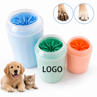 Gobelet Lave-Pattes pour Chien avec 360 Brossettes Souples en TPR et Conception Portable pour Nettoyer la Boue et la Saleté des Animaux Après la Promenade