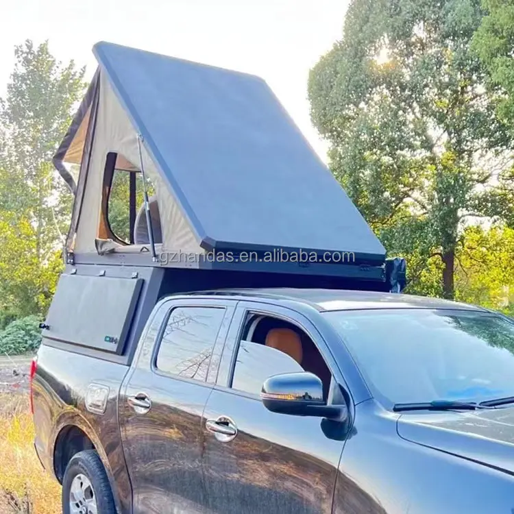 4x4 Auto Accessories Lightweight High-grade Steel Dual Truck Bed Canopy Topper Camper Shell for Ranger Raptor F150 Ram1500