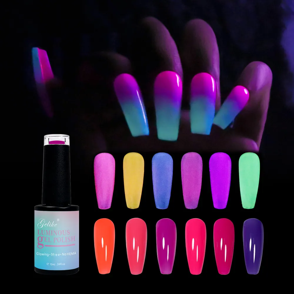 Kostenlose Proben Beauty-Produkte Luminous Neon Uv Polish Supper Pigment leuchten in dunkler Gel politur