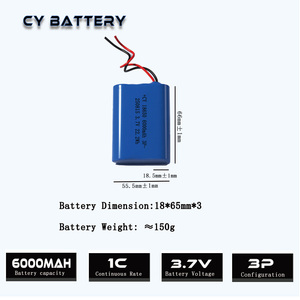 CY OEM 18650 1S2P 3,7 В 6000 мАч литий-ионная аккумуляторная цилиндрическая литий-ионная аккумуляторная батарея с сертификатом CE 500 - Product Image 4