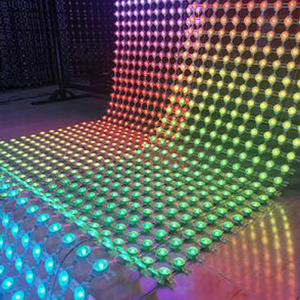 P31.25 rèm ngoài trời màn hình Nhà sản xuất P50 Màn hình <span class=keywords><strong>LED</strong></span> linh hoạt tùy chỉnh xách tay lưới <span class=keywords><strong>LED</strong></span> Curtain Màn hình - Product Image 6