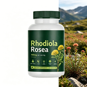 Capsules de Rhodiola Rosea 400 mg par dose, <span class=keywords><strong>anti</strong></span>-<span class=keywords><strong>stress</strong></span>, favorise le sommeil, la clarté mentale, la concentration, renforce le système immunitaire, complément alimentaire à base de plantes - Product Image 1