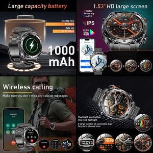 LIGE BWAK105 (2 Cinturini) Smartwatch con 8 Giorni di Autonomia per Uomo, Risposta e Effettuazione Chiamate, Frequenza Cardiaca, SpO2, Torcia, Compatibile con Android e iOS - Product Image 2