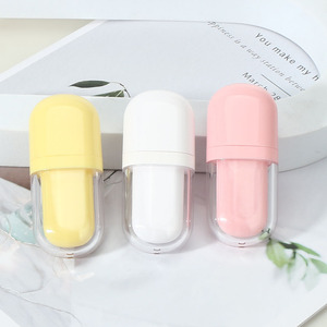 3ml Rosa Ovale ASABS Lipgloss-Tube, Weiße Eis am Stiel-Style Lip Glaze Flasche, Kosmetik Mini Lip Mud Leerverpackungsbehälter Modell - Product Image 2