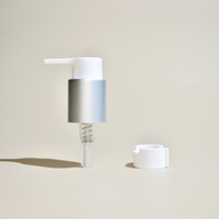 Pompe à lotion 24/410 avec capuchon en aluminium anti-déversement et fermeture lisse pour lotions, savons liquides et cosmétiques
