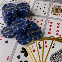 1:1 Sequence Premium Edition Board Game Set Deluxe Giant Board Exclusive Chips & Cards Tabletop Strategy Game