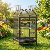 Système d'aviarium modulaire extensible en fer forgé de grande taille, personnalisé pour les éleveurs et les animaleries (vente en gros)
