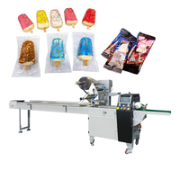 Machine d'emballage automatique à grande vitesse pour sacs en plastique et bâtonnets glacés, avec film thermoscellable, modèles 350 et 450