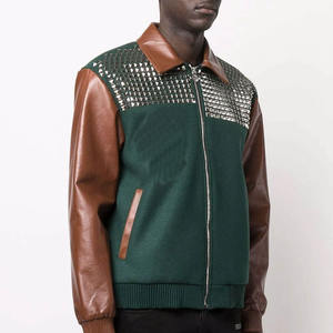 Blouson Bomber en Coton Respirant pour Homme, Col Montant, Logo Frontal, Grande Taille, Printemps, Vente en Gros - Product Image 6