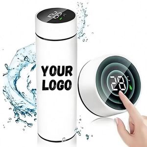 Promotion Business Gift Logo Printed Drinking Water Bottles Label <b>Smart</b> Vacuum Bottle - Product Image 1