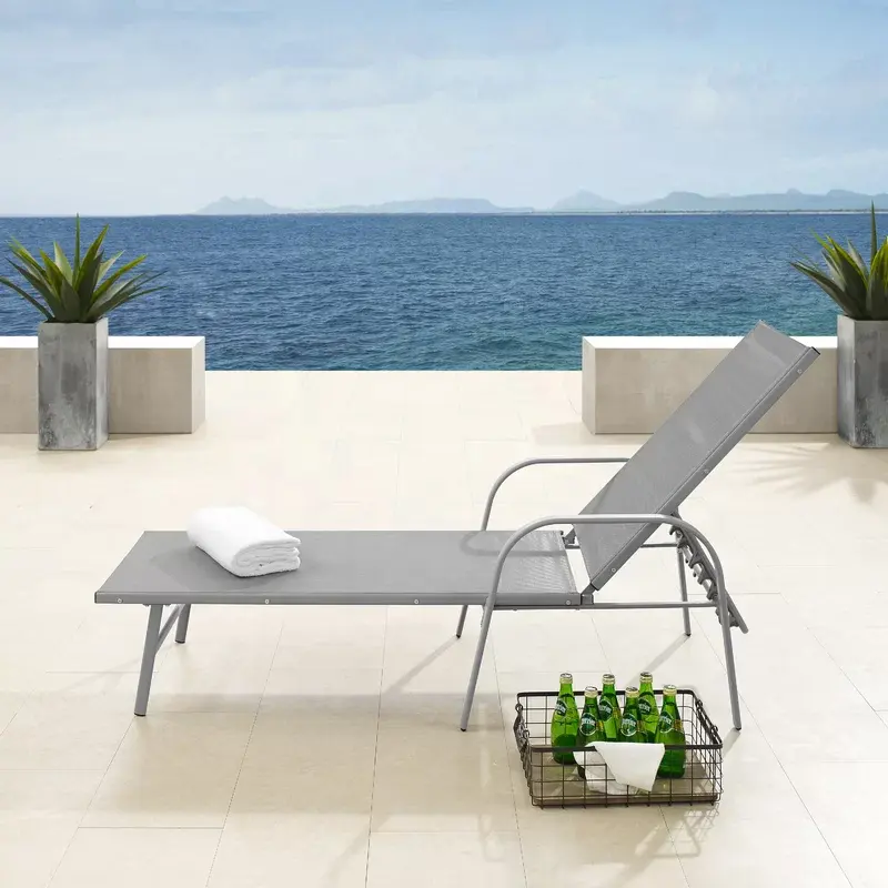 Lettino da esterno per esterno con schienale regolabile lettino da sole in alluminio Kd