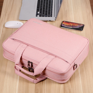 Sac pour ordinateur portable rose en polyester, pour affaires, voyages, bureau, à bandoulière, pour femmes, de haute qualité, vente directe, fin, nouveau sac pour ordinateur portable - Product Image 5