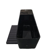 Baignoire de plongée froide rectangulaire en acrylique noir 500L la plus vendue avec refroidisseur d'eau 1HP, portable et gonflable, conçue pour l'extérieur et la glace