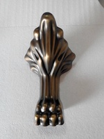 Pieds de baignoire de douche de couleur chromée ou dorée, Design de luxe en relief, pieds de baignoire argentés