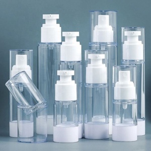 New Style Cosmetic Packaging Twist Airless Pump Lotion <b>Bottle</b> 15ml 30ml <b>50ml</b> White Round Rotating Airless Spray <b>Bottle</b> - Product Image 4