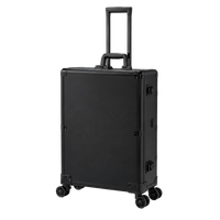 Valise de maquillage professionnelle à roulettes avec lumières LED et miroir pour les maquilleurs - Valise de maquillage à roulettes pour coiffeurs
