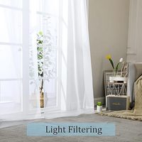 Rideaux Voilages Translucides Modernes Personnalisés à Passe-Tringle, Couleur Unie, Filtrant la Lumière, en Polyester Trevira, pour Fenêtres, Été