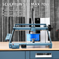 SCULPFUN S70 Max 70W papier de pierre de haute précision en caoutchouc MDF prend en charge le graveur Laser bricolage coupe-bois Diode Laser Machine de gravure