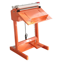Machine de thermoscellage industrielle semi-automatique manuelle à commande au pied avec coupeur intégré pour emballage de feuilles/sachets et sacs de matériel