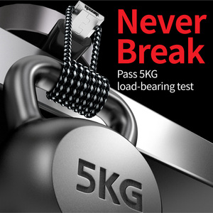 Nylon gevlochten zwarte 3ft 6ft <span class=keywords><strong>USB</strong></span> 2.0 <span class=keywords><strong>Micro</strong></span> <span class=keywords><strong>USB</strong></span> datakabel 2A snellaad <span class=keywords><strong>micro</strong></span> <span class=keywords><strong>USB</strong></span> kabel - Product Image 3