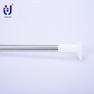 Moderno girevole regolabile in acciaio inox doccia telescopico asta di tenda in metallo per tenda doccia pali con coperture in plastica - Product Image 4