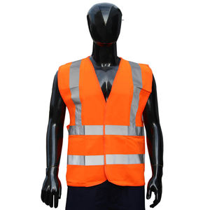 سترة أمان عاكسة فلورية مقاومة للهب من الفئة 2 حسب معايير ANSI، قابلة للتنفس مع شعار مخصص - Product Image 6