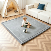 Luxury Modern Bedroom & Living Room Rugs Stains Resistant Non-Slip Waterproof Floor Mats Flannel Material Carpet