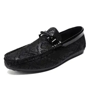 factory supplier slip on Moccasin Slippers PU loafer shoes for men comfortable driving men shoes loafers