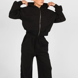 Sudadera con Capucha Unisex Negra de Alta Calidad, Popular para Otoño e Invierno, de Corte Holgado, con Bordado Frontal y Logotipo Personalizado Impreso - Product Image 2