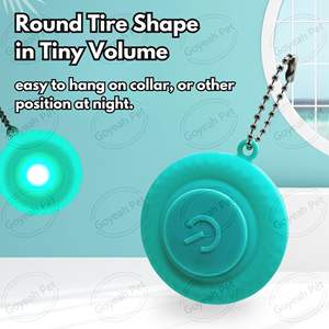 Pendentif LED pour animaux de compagnie <span class=keywords><strong>en</strong></span> forme de <span class=keywords><strong>pneu</strong></span>, électrique, 3 modes, clignotant lumineux pour promener les chiens la nuit - Product Image 3