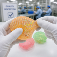 Jouets sensoriels anti-stress en forme de coquille de maltose scintillante colorée en gros