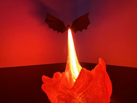 Lampe LED Dragon Souffleur de Feu Imprimée en 3D, Décoration de Bureau Fantaisie, Figurine de Collection, Cadeau, Ornement de Décoration d'Halloween