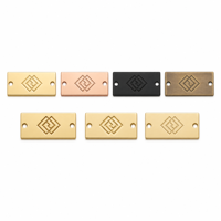 Étiquettes métalliques personnalisées de haute qualité, écologiques, pour vêtements, étiquettes de vêtements, logo en relief, laiton, alliage de zinc, certifiées GRS