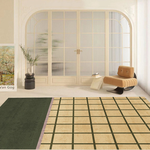 Tapis d'échiquier médiéval français salon chambre avancée couverture de lit canapé tapis de sol - Product Image 4
