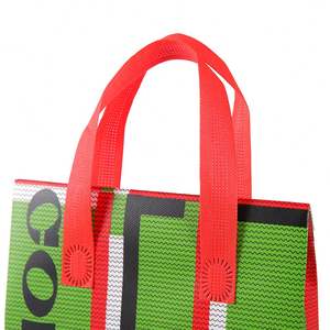 Custom Recycled Thermal Delivery Backpack Waterproof Insulated Food Lunch PP Woven <b>Bag</b> Reusable Folding Cartoon Style Shopping - Product Image 2