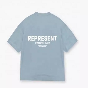 Camiseta de algodón de manga corta holgada para hombre y pareja, estilo americano, de <span class=keywords><strong>marca</strong></span> de nicho, con slogan clásico y letras, de moda urbana transfronteriza. - Product Image 4