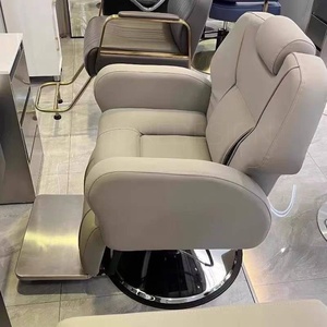Silla de Barbería de Diseño en Cuero, Portátil, para Exteriores, de Metal, para Salón de Belleza y Peluquería, en Oferta - Product Image 6