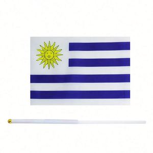 Wholesale Polyester Uruguay Uruguayan Hand Held <b>Small</b> Mini International Country World Stick Flags Decorations for Party - Product Image 4