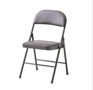 Toptan yüksek kalite ucuz katlanır masa ve sandalyeler Metal katlanır sandalyeler kullanılan siyah dış mekan mobilyası Modern bahçe sandalye - Product Image 3