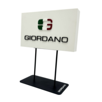Bloques acrílicos de metal, tablero de logotipo, mesa de letras 3D, placa de tienda de oficina, soporte de letrero de tienda, letreros publicitarios personalizados para negocios