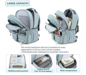 Multi-Pocket <b>Backpack</b> for Travel College, Heavy Duty Big Bookbag with 15.6 Inch <b>Laptop</b> Compartment - Product Image 4