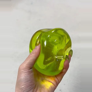 Juguete Antiestrés de Manzana Verde, Bola de Azúcar de Malta de Rebote Lento Maleable que se Pega a la Mano, Tipo Ramune de Té Verde - Product Image 5