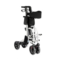 Ventes chaudes, déambulateur pliable léger en aluminium européen et chaise de transport pour adultes