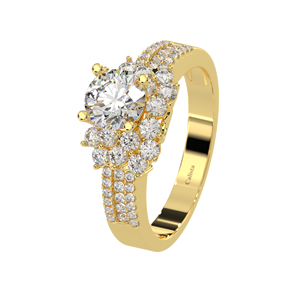 Nouvelle mode de bagues de luxe bijoux pour femmes or jaune 10 carats bague en or style vintage avec pierre de zirconium fabricant du Vietnam - Product Image 2