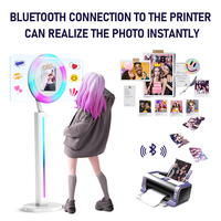 Photomaton portable de haute qualité 2025 avec anneau lumineux LED couleur pour iPad 12,9 pouces à installer