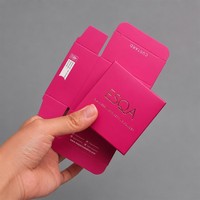Boîte d'emballage cosmétique pliable écologique à marque privée pour gloss, mascara et palette, impression personnalisée haut de gamme