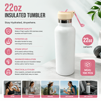 Bouteille d'eau isotherme Jiahe anti-fuite 22oz en acier inoxydable avec paille brevetée et bec verseur, design sportif écologique