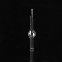 4Biolab 90mm Pipette de transfert en verre compte-gouttes à bille tampon compte-gouttes à pointe en caoutchouc